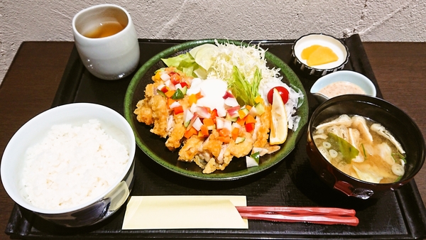 参乃ゑん＠京都・福知山の「とり天南蛮定食」