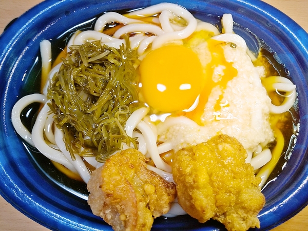 ネバトロ玉唐ピリ辛うどん