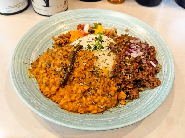 ガルミー＠京都・福知山の今週のカレー＆ドライキーマのあいがけ