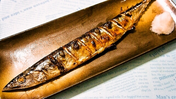 初秋に秋刀魚の塩焼き