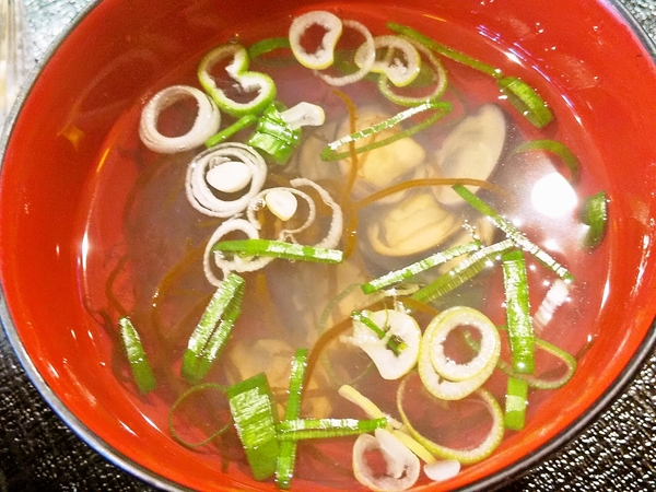 しじみとメカブ？のお吸い物