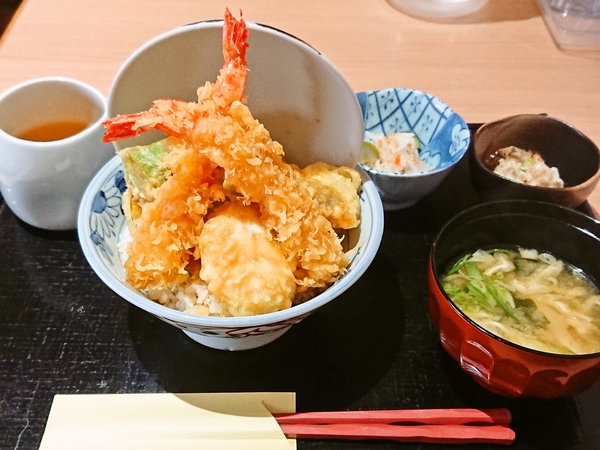 参乃ゑん＠京都・福知山の天丼海老Ｗセット