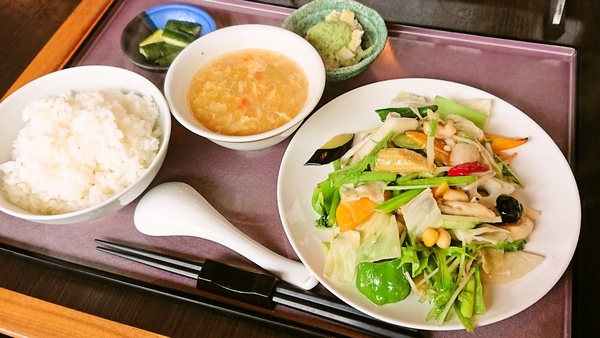 中華工房おかげさま＠京都・福知山の野菜炒め定食