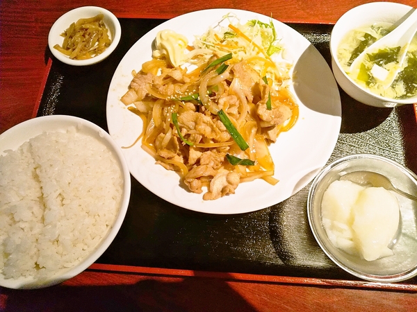 中華風生姜焼き定食