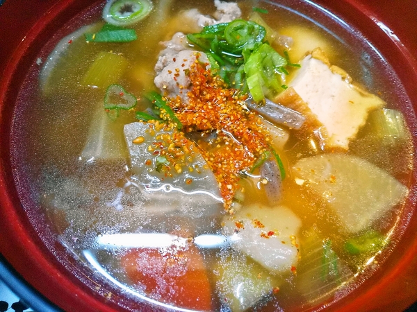 鶏肉入りのけんちん汁