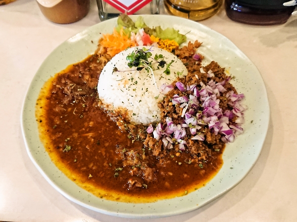 ガルミー＠京都・福知山の今週のカレー＆ドライキーマのあいがけ