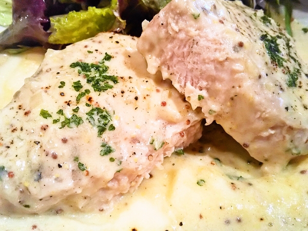 豚ロースロースト マスタードソース マッシュポテト