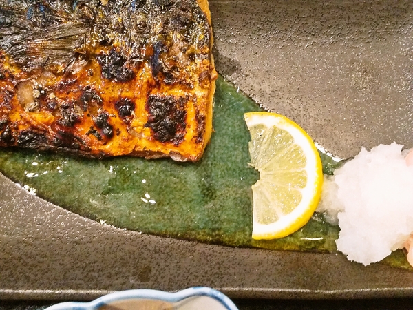 灰干し鯖の炭火焼き