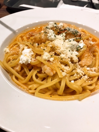エビのクリームパスタ