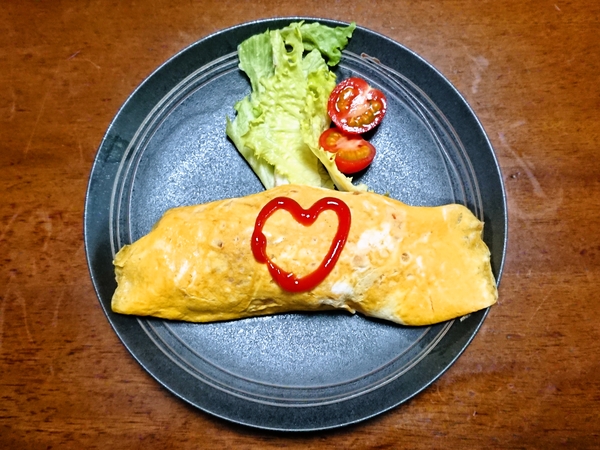 久しぶりにオムライスを作ってみた