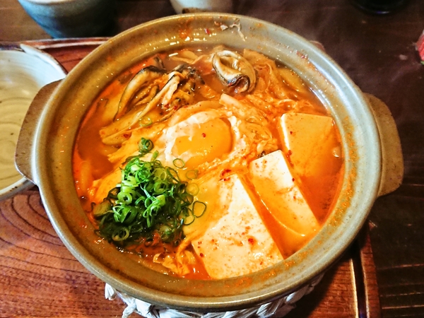 竹松うどん店＠京都・綾部の牡蠣豆腐チゲうどん