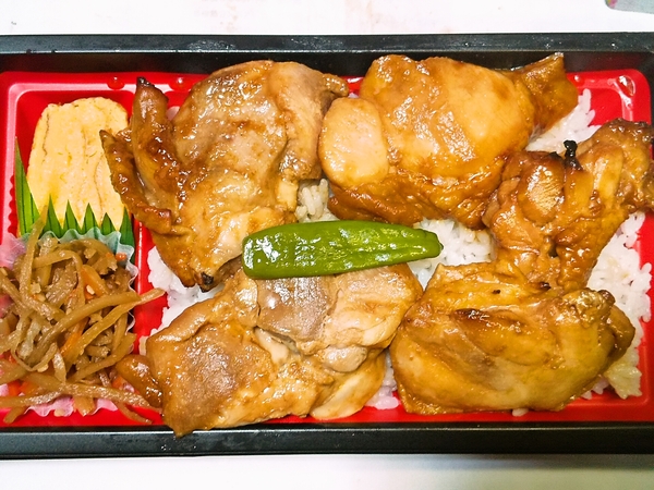 肉屋の鶏腿肉照り焼き重