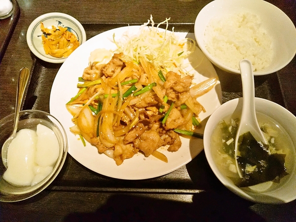 中華風生姜焼き定食