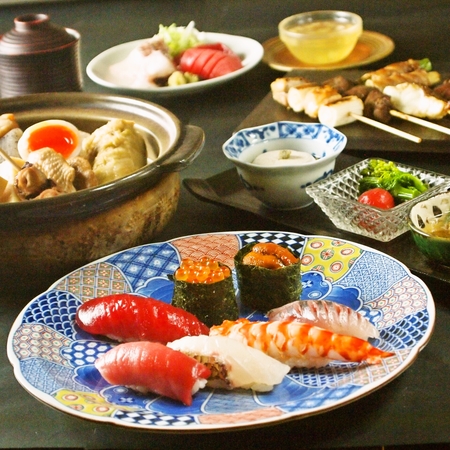 いと家の寿司串焼きコース