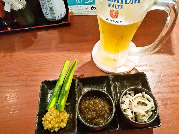 突き出し三種盛り