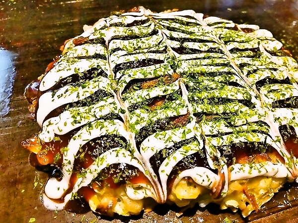 出来た～～お好み焼き♪