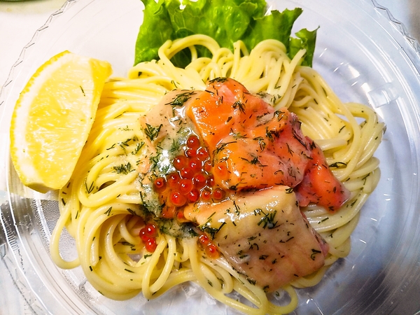 冷製柑橘クリームサーモンパスタ