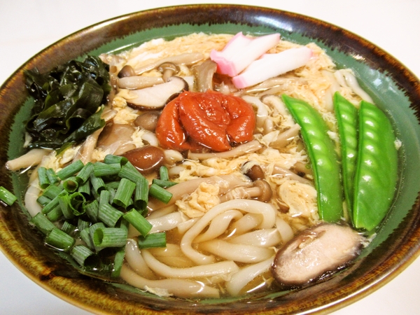 きのこの卵とじうどん