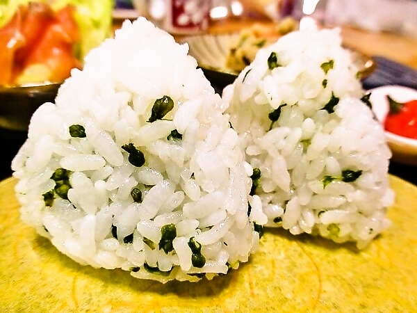 自家製　紫蘇の実の塩漬けおにぎり