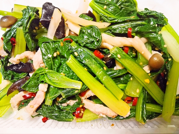 小松菜ピリ辛炒め