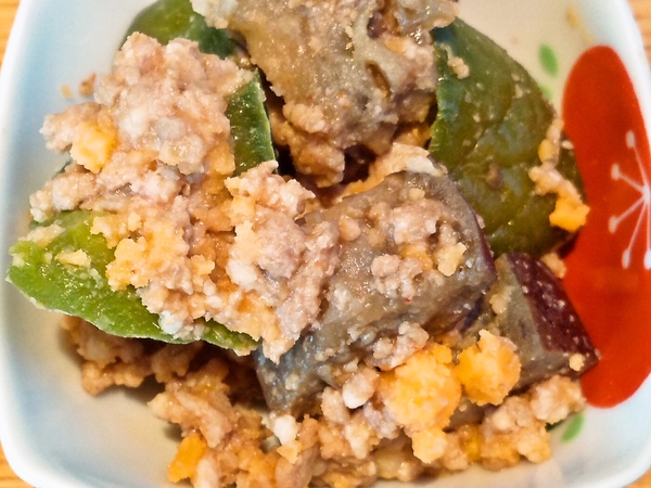 ナスとピーマンのそぼろ煮