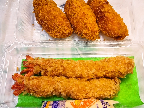 海老と牡蠣フライ