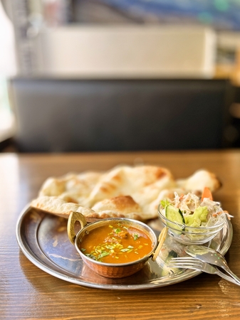 マトンカレーとナン