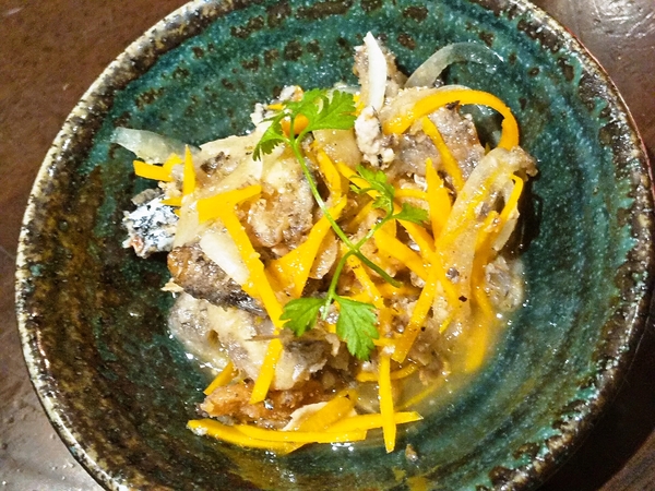 メヒカリと野菜の和え物