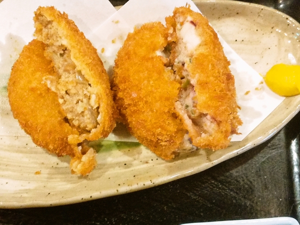イカと豚肉のミンチカツ