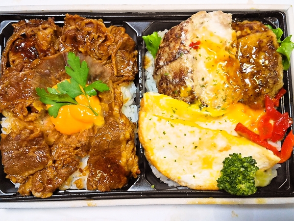 二種類の肉とチーズ弁当♪