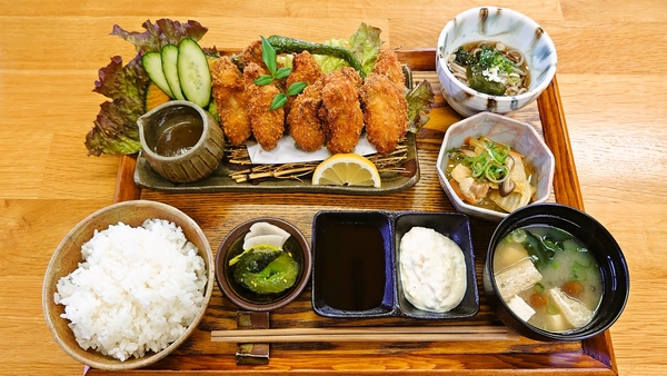 粂蔵＠京都・福知山のカキフライ定食