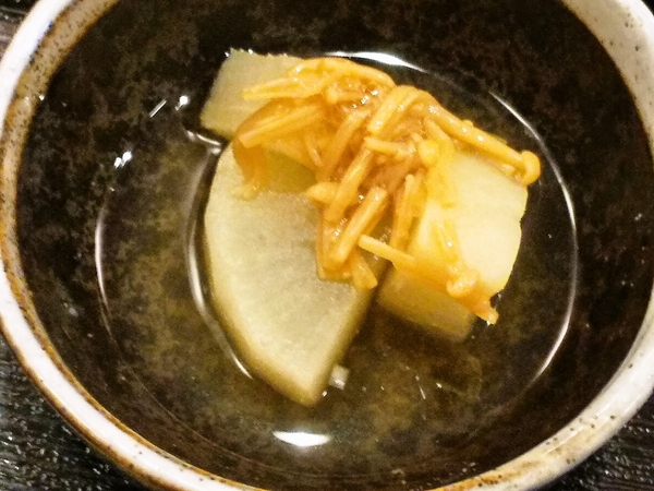 大根とえのきの炊いたん