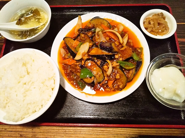 辛そうで辛く無かった麻婆茄子