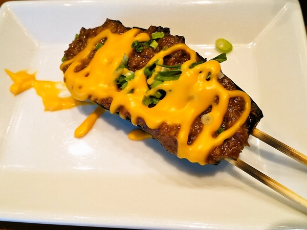 チーズ麻婆茄子串