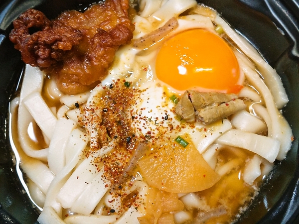 モツ唐揚きしめん