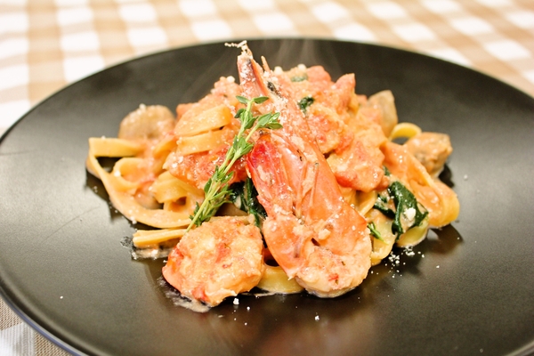 海老のクリームパスタ☆