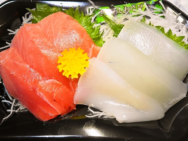 本マグロとコウイカ