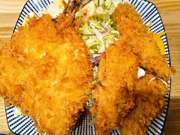 アジとカキフライセット