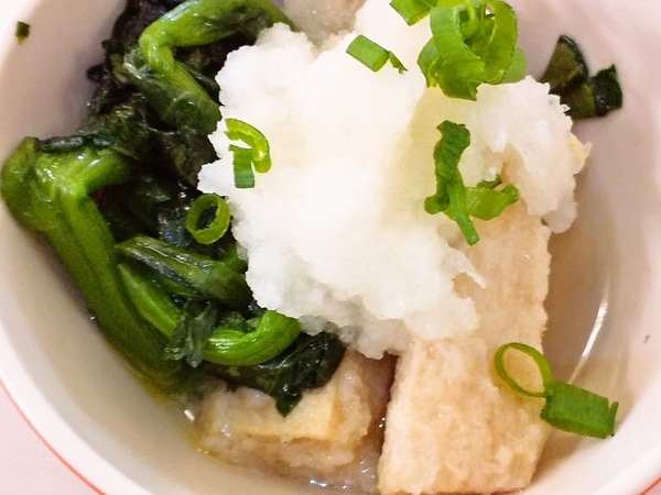 菜の花と筍のお浸し