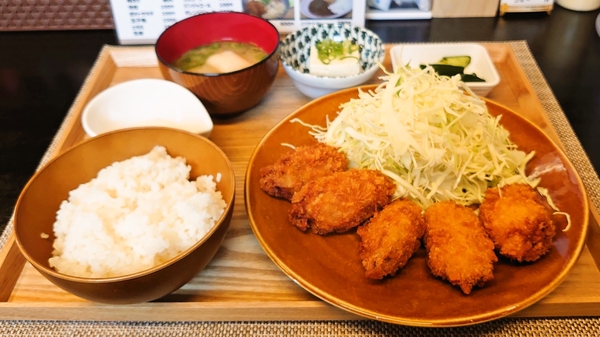 とりいち食堂＠京都・福知山のカキフライ定食