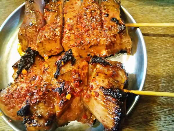 レバーとハラミ タレ