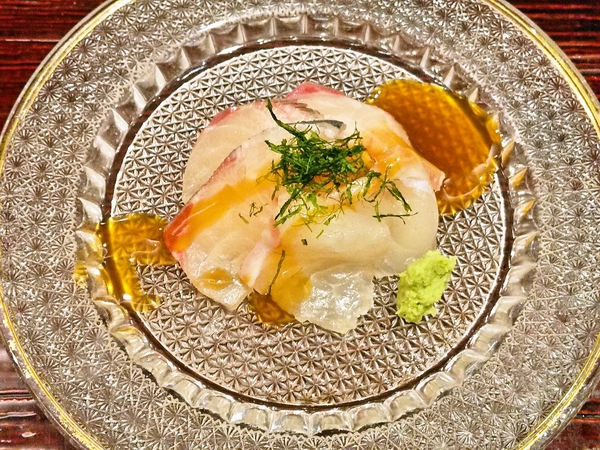 真鯛とシマアジのお造り