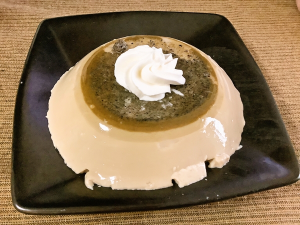 卵なしほうじ茶プリン