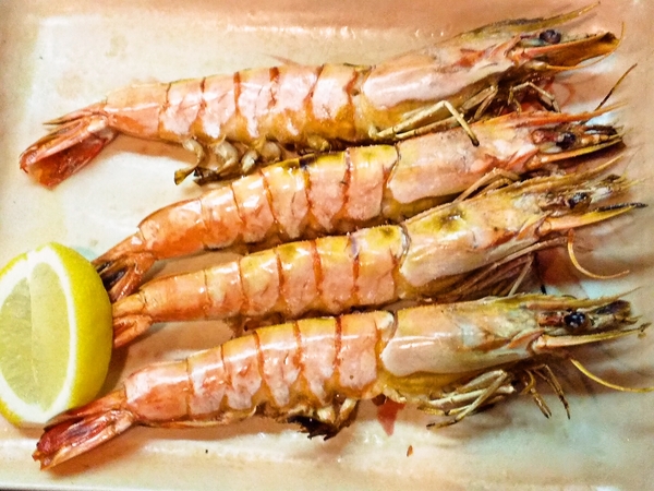 海老の塩焼き