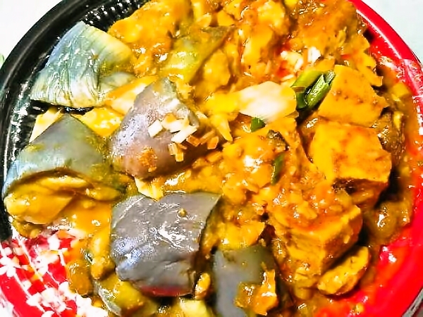 茄子と豆腐の麻婆丼